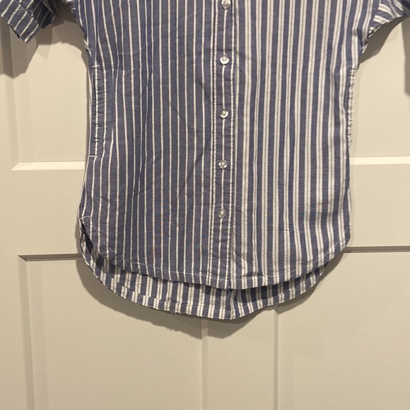 Boys, free assembly xSmall 4–5 button-down blue and white striped multi pattern - Picture 5 of 9